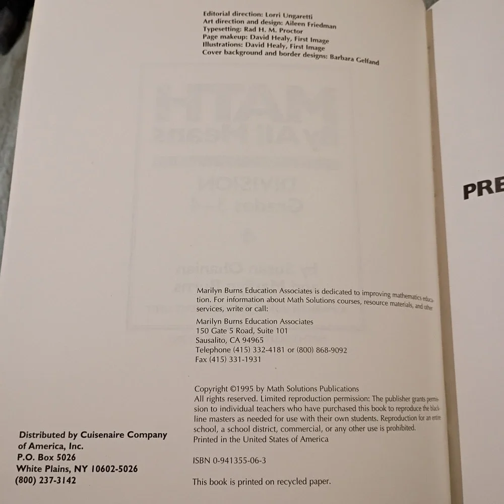 Math by All Means: Division Grades 3-4 by Susan Ohanian - Picture 3 of 7